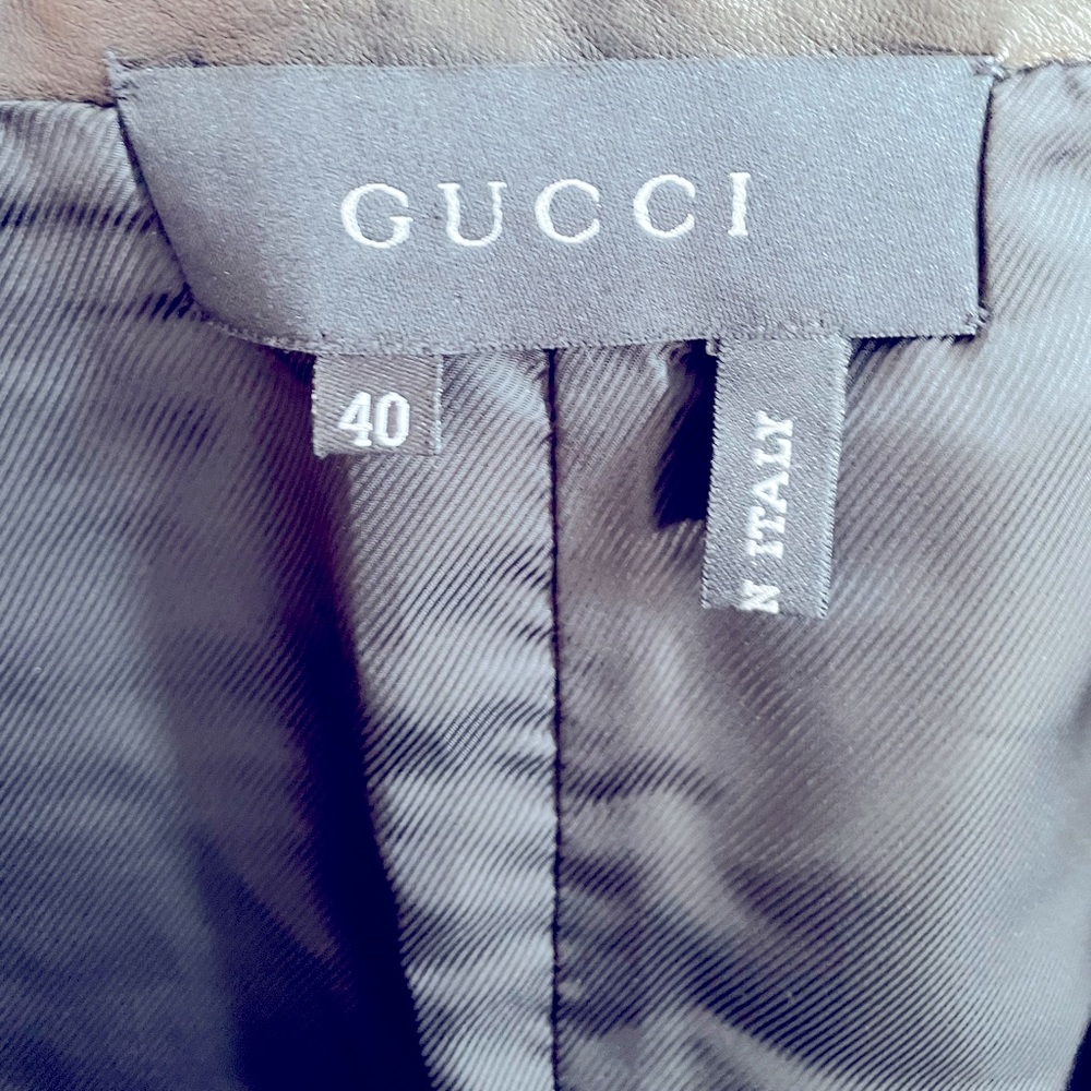 Gucci leather high waist midi skirt size 40